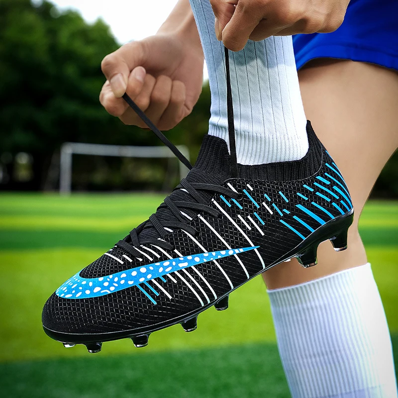 Original Mens Soccer Shoes Turf Soccer Cleats Outdoor Breathable Children's Football Shoes Training Sport Footwear New Arrival