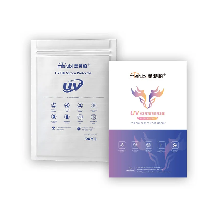 Mietubl 2026 NEW 5H Hardness UV Curing Screen Protector Transparent HD Matte 3D Curved GPS Mobile Phone Film for Cutting Machine