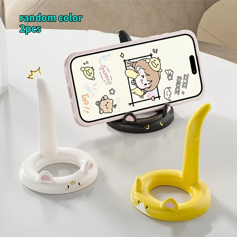 

2 PCS Cat-shaped Phone Stands, Cute Cartoon Stands, Hands-Free Phone Stands, Lazy Person Stands