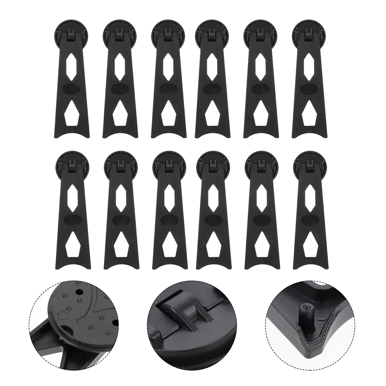 

12pcs Photo Frame Brackets Plastic Display Racks For Desktop Home Office Artwork Supports Picture Holder Tabletop Frame Stand