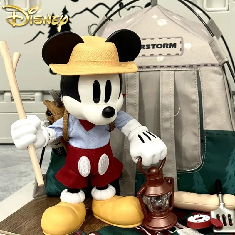 Disney City Escape Plan Camping Figure Donald Duck Goofy Mickey Model Pvc Statue Movable Joint Model Model Decorative Toy Gift