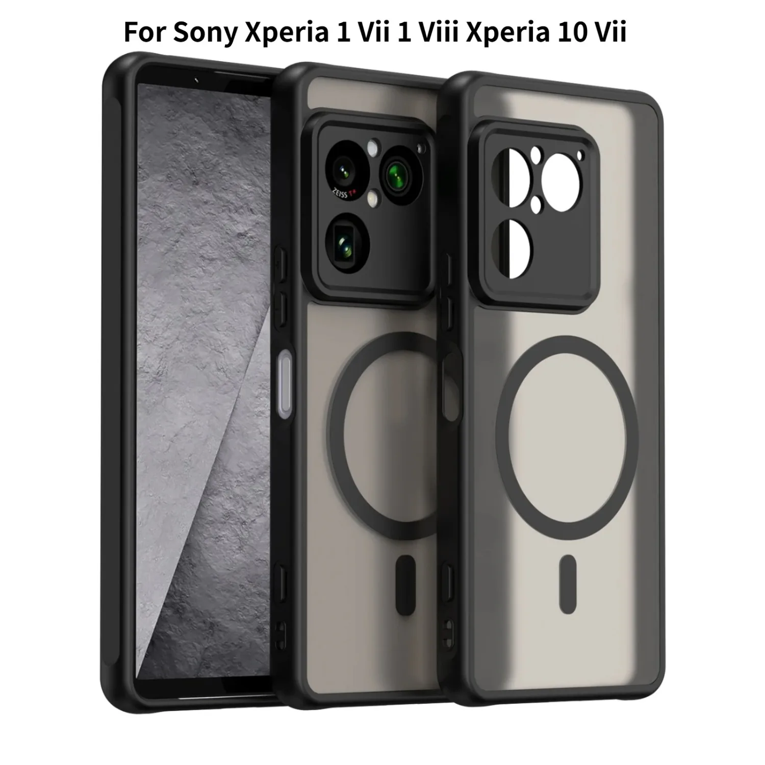 Funda mate de alta calidad para Magsafe, compatible con Sony Xperia 1 VII Xperia 1 VIII Xperia 10 VII, TPU + PC, Funda anticaída