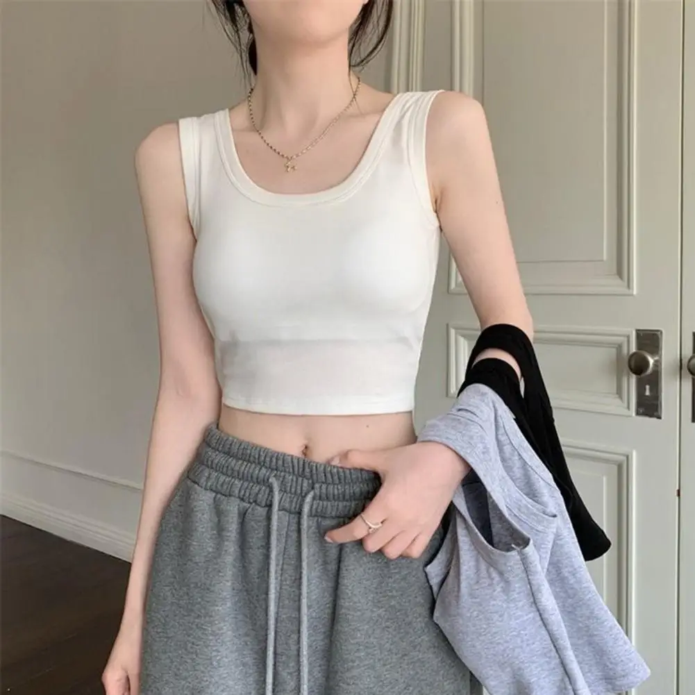 Women Tank Tops O-neck Sleeveless Slim Fit Undershirt Solid Color Camisole High Elastic Bottoming Tops Женский Жилет 여성용 조끼