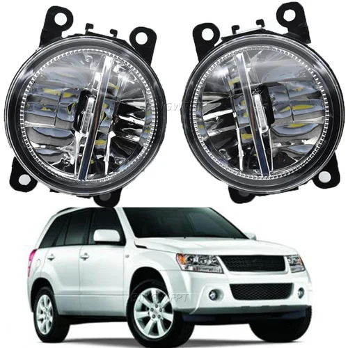 Conjunto de luces antiniebla LED para coche Suzuki Grand Vitara 2 II JT 2005-2015, faro antiniebla de parachoques delantero DRL H11, 12V, 2 piezas