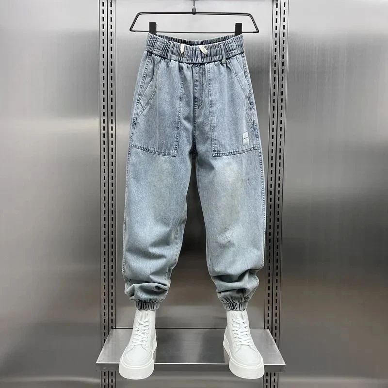 

Men Clothing Spring Summer Vintage Do Old Wash Jeans For Men Trend Pants Baggy Haren Pants Korean Fashion Denim Trousers Homme