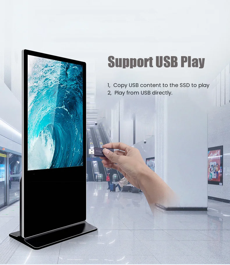 حار بيع Toem أندرويد الإعلان شاشة الكريستال السائل شاشة 2K/4K لافتات رقمية التسوق مصاعد التعليم-استخدام مختلف