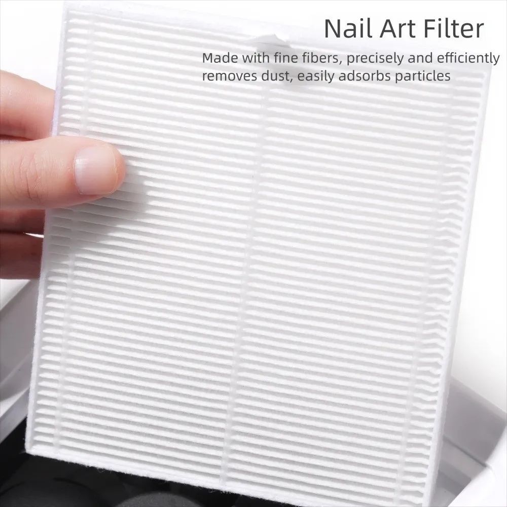 Profesional con filtro extraíble, recolector de polvo para uñas, salón de uñas, aspiradora de alta velocidad, absorbente de polvo para manicura de poco ruido
