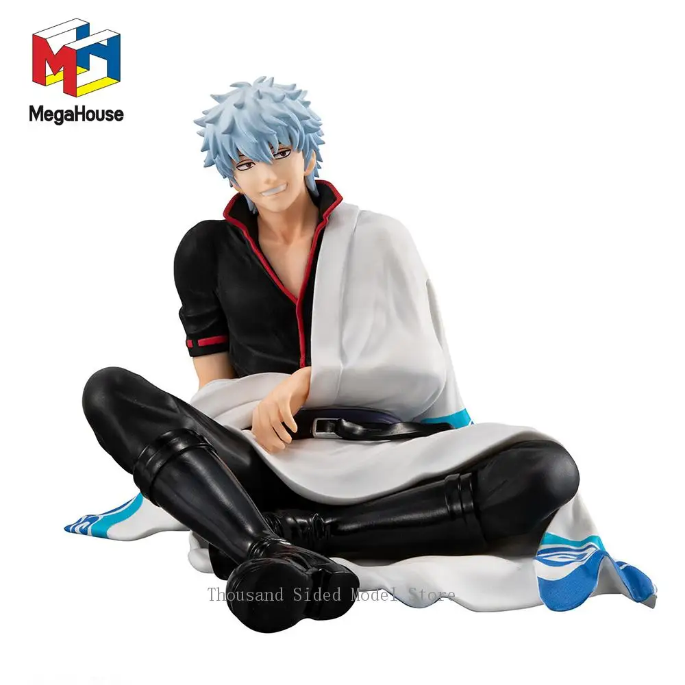 

In Stock Original Megahouse MH GEM Gintama Sakata Gintoki Action Figure Anime Model Collectible Toys 9Cm Desktop Ornament