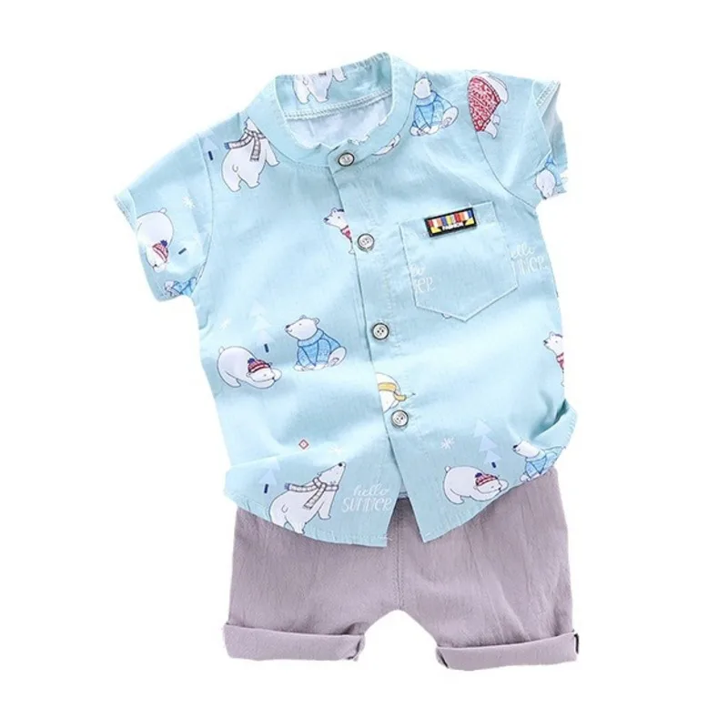 

New Summer Baby Boys Clothes Suit Children Shirt Shorts 2Pcs/Sets Toddler Clothing Infant Casual Cartoon Costume Kids Tracksuits