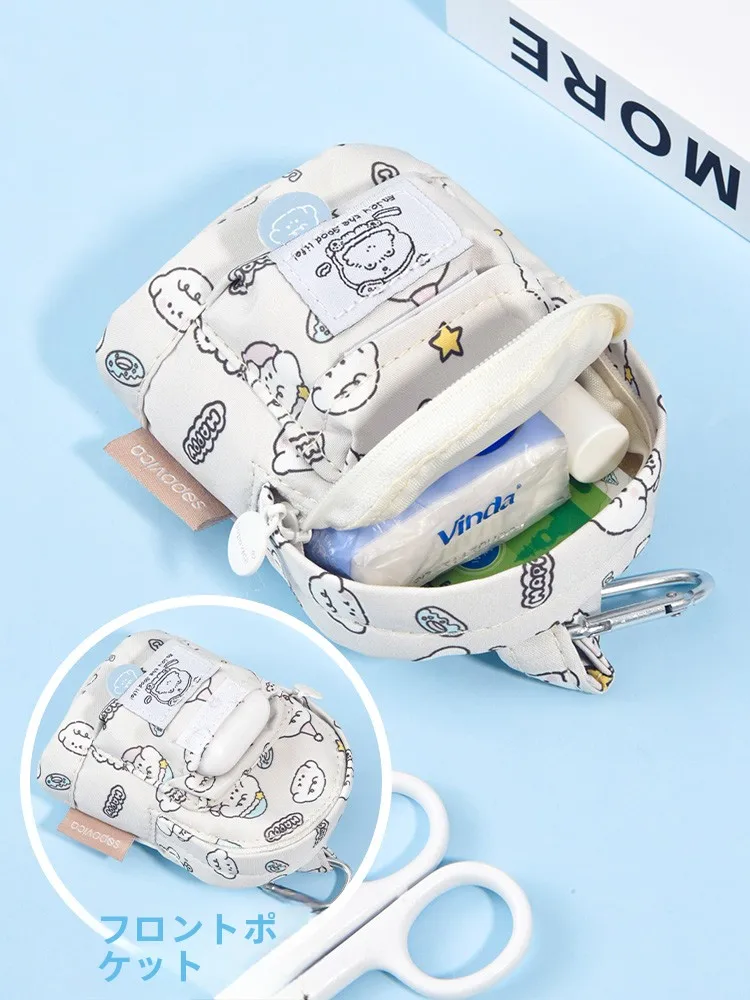 Portamonete portatile con stampa di cani simpatici cartoni animati, borsa portaoggetti per auricolari, pendente Bapa per studenti, regalo creativo semplice e moderno