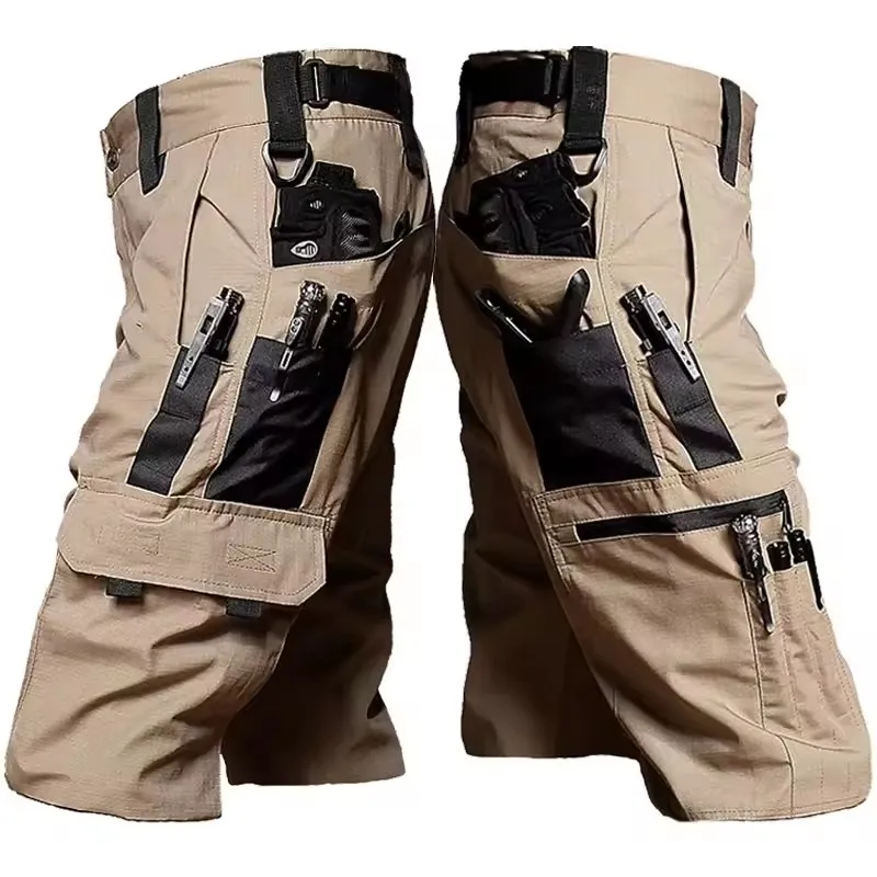 Tactical Summer Shorts Men Multi Pocket Outdoor Training Breathable Military Overall Wear-resistant Waterproof Ripstop Half Pant