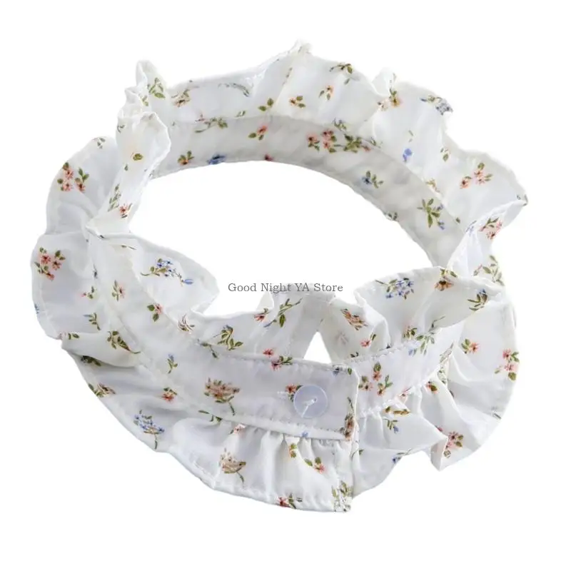  Breathable   Detachable Neckpiece  Print Victorian Lace Trim Spring  Wear