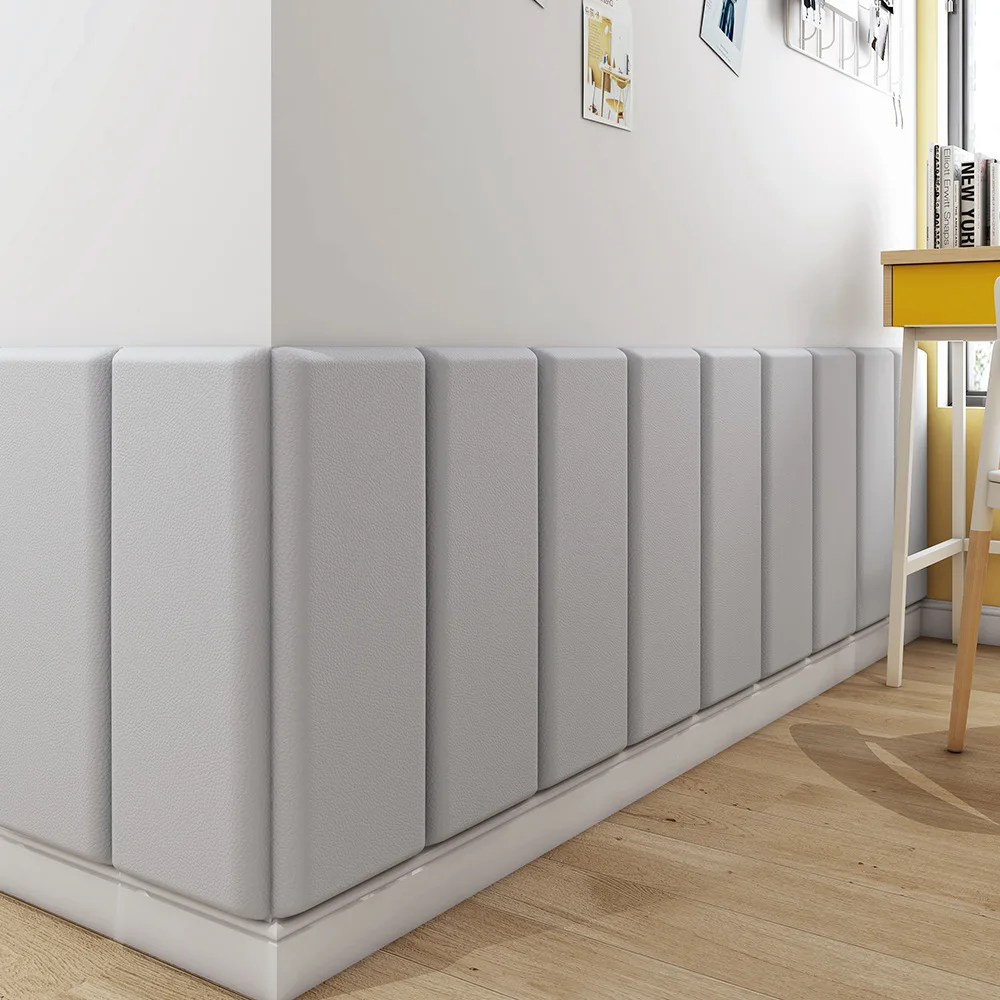 Adhesivo de pared autoadhesivo 3D, acolchado de pared suave anticolisión para niños, dormitorio, sala de estar, pegatina de pared de fondo, decoración