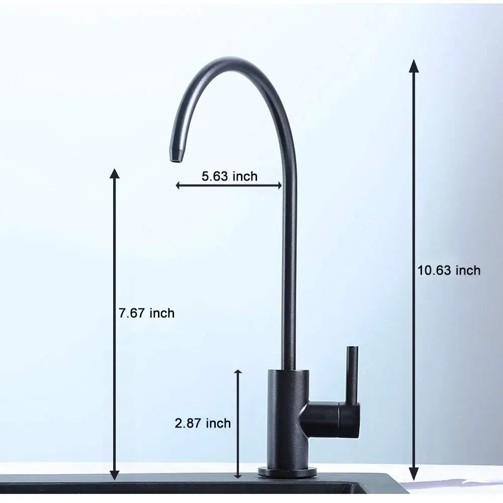 KEMAIDI Kitchen Water Filter Faucet 100% Lead-Free Drinking Water Faucets Water Filtration System Fits Reverse Osmosis Units