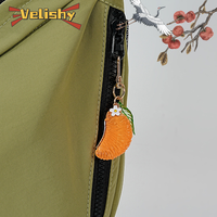Cartoon Tangerine Keychain Cars Key Ring Backpack Pendant Decoration Accessories Gifts