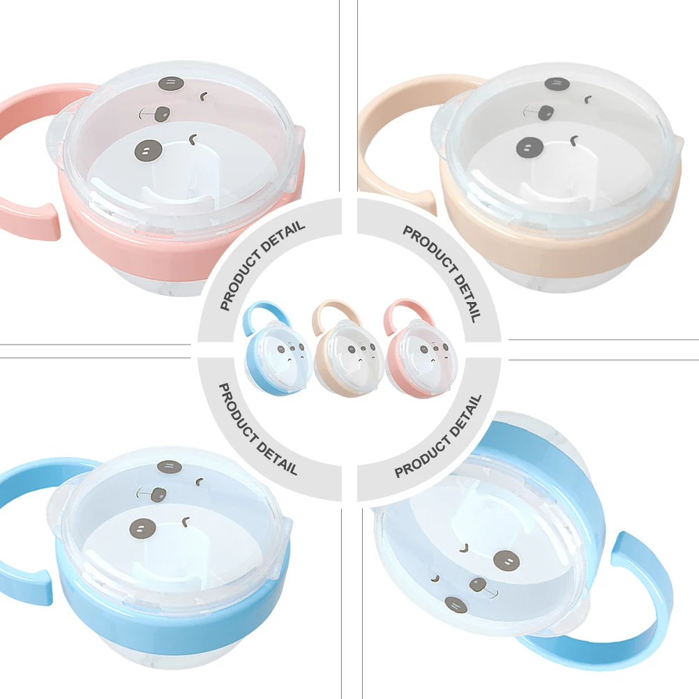 3Pcs Pacifier Storage Box Transparent Dust-Proof Portable Baby Pacifier Container for Infant Safety Holder Case Blue Pink