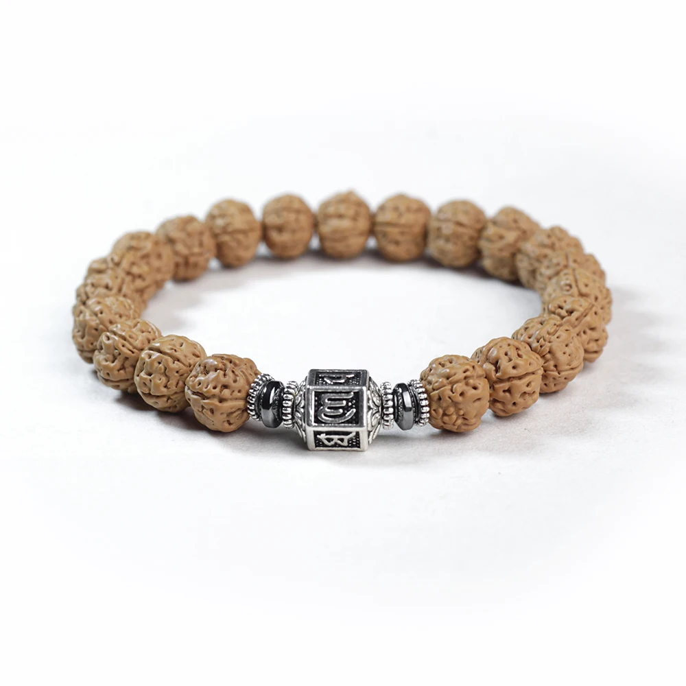 8-9mm rudraksha bracelet for men originalii,natural bodhi seed Bracelet for female Jewelry Unisex Yoga Meditation mala beads