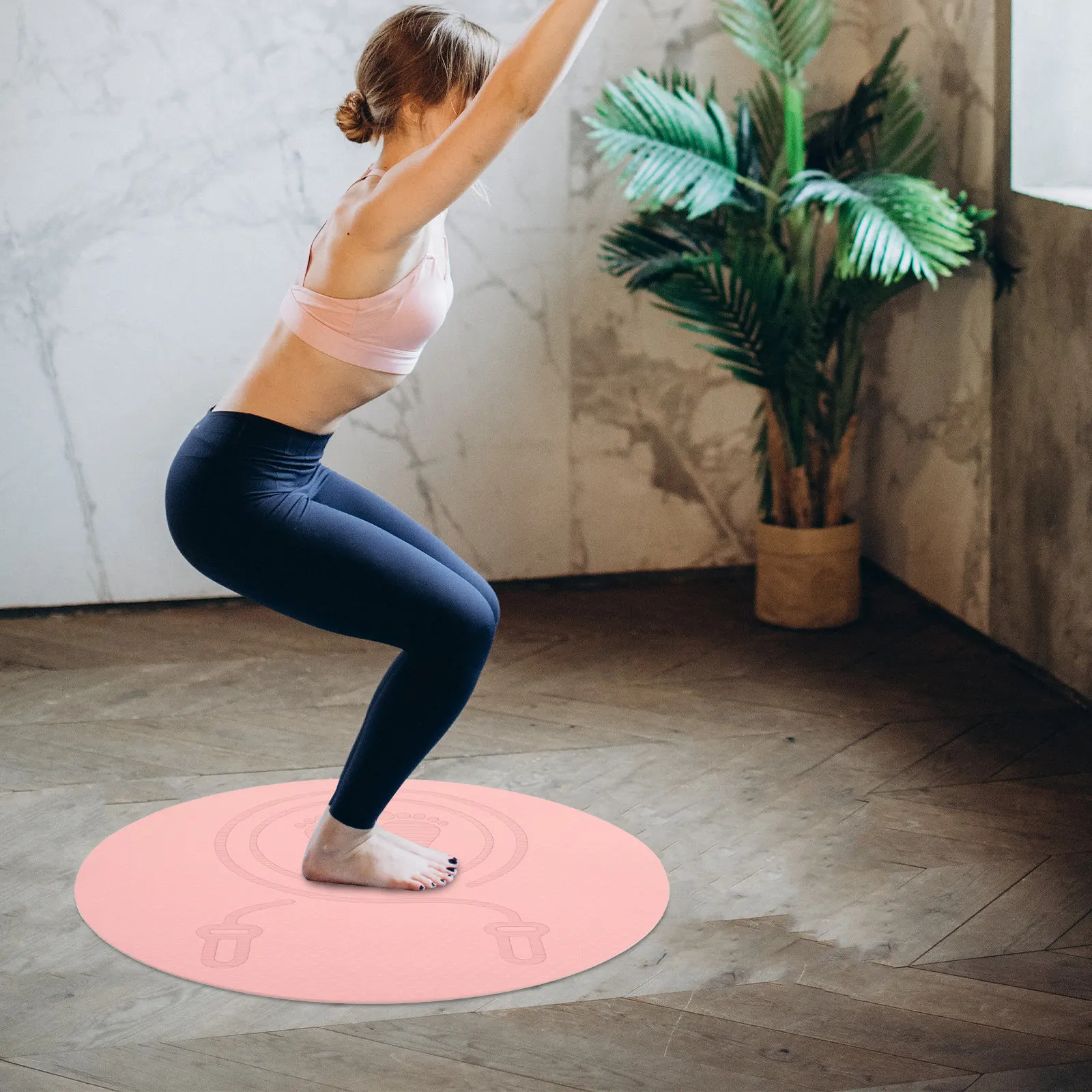 Pilates Yoga Hot - TPE-Springseilmatte, rutschfest, elastisch, geruchlos, Kissen für
