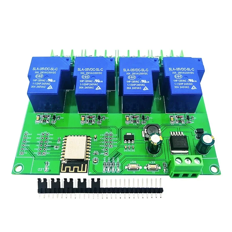 

DC7-28V/5V 30A ESP8266 WIFI Four-Way R elay Module ESP-12F Board 4M Byte Flash I/O UART For Arduino NEW