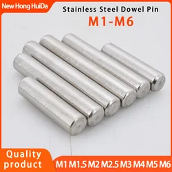 M1 M1.5 M2 M2.5 M3 M3.5 M4 M5 M6 Cylindrical Pin Locating Dowel Shaft Solid Fixing Metal Rod 304 Stainless Steel Fixed Lock Pin