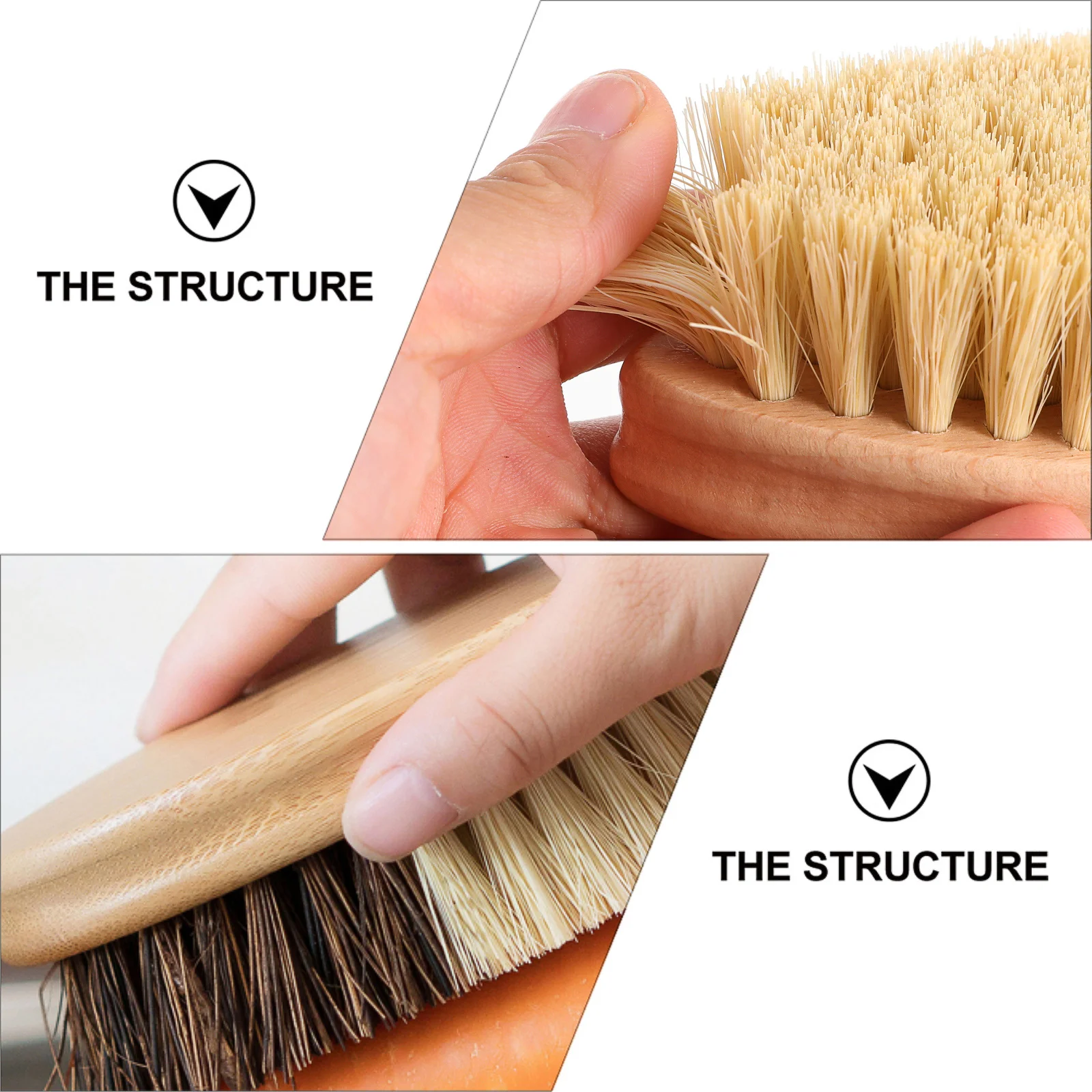 

2Pcs Fruit Cleaning Scrubber Wooden Vegetable Brush for Kitchen Use Pots Dishes Bowls Wood Pan Cleaning Brush Household Tool