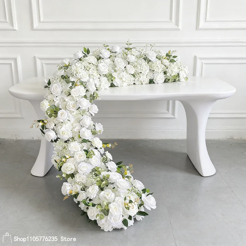 Künstliche rote Rosen Hochzeitsdekoration Tischdekorationen Lange Blumenreihe Sofa-Läufer Blumenarrangement Geburtstagsfeier Event-Requisiten – Detail 4