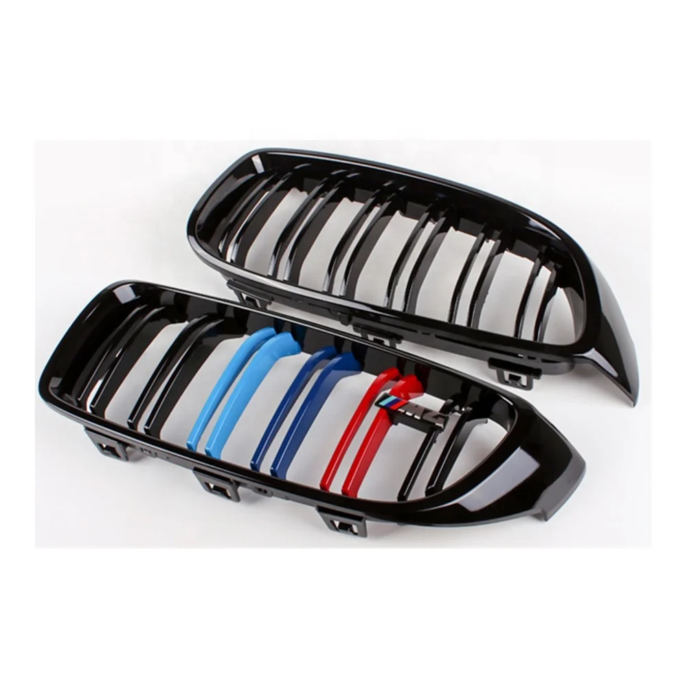 

M3 M4 Front Grille for 4 Series F32 F33 F36 F30 M Color Double Slat Line Bumper Grille for 2014-2020