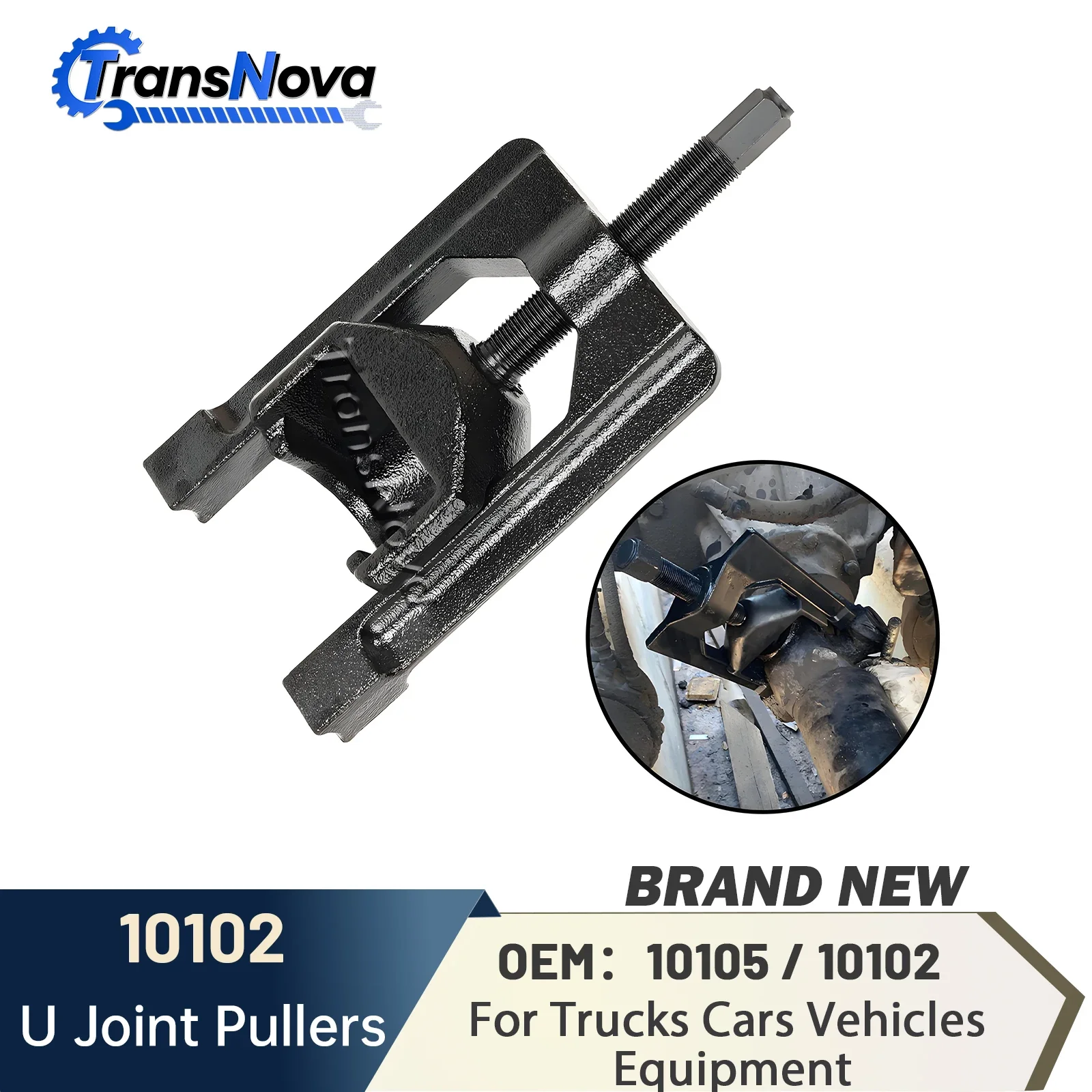 

TransNova Universal 10102 U Joint Pullers Heavy-Duty Class 6-8 & 5192 Bearing Cup Installer Tool Joint Extractor for 1.5" ~ 2.2"