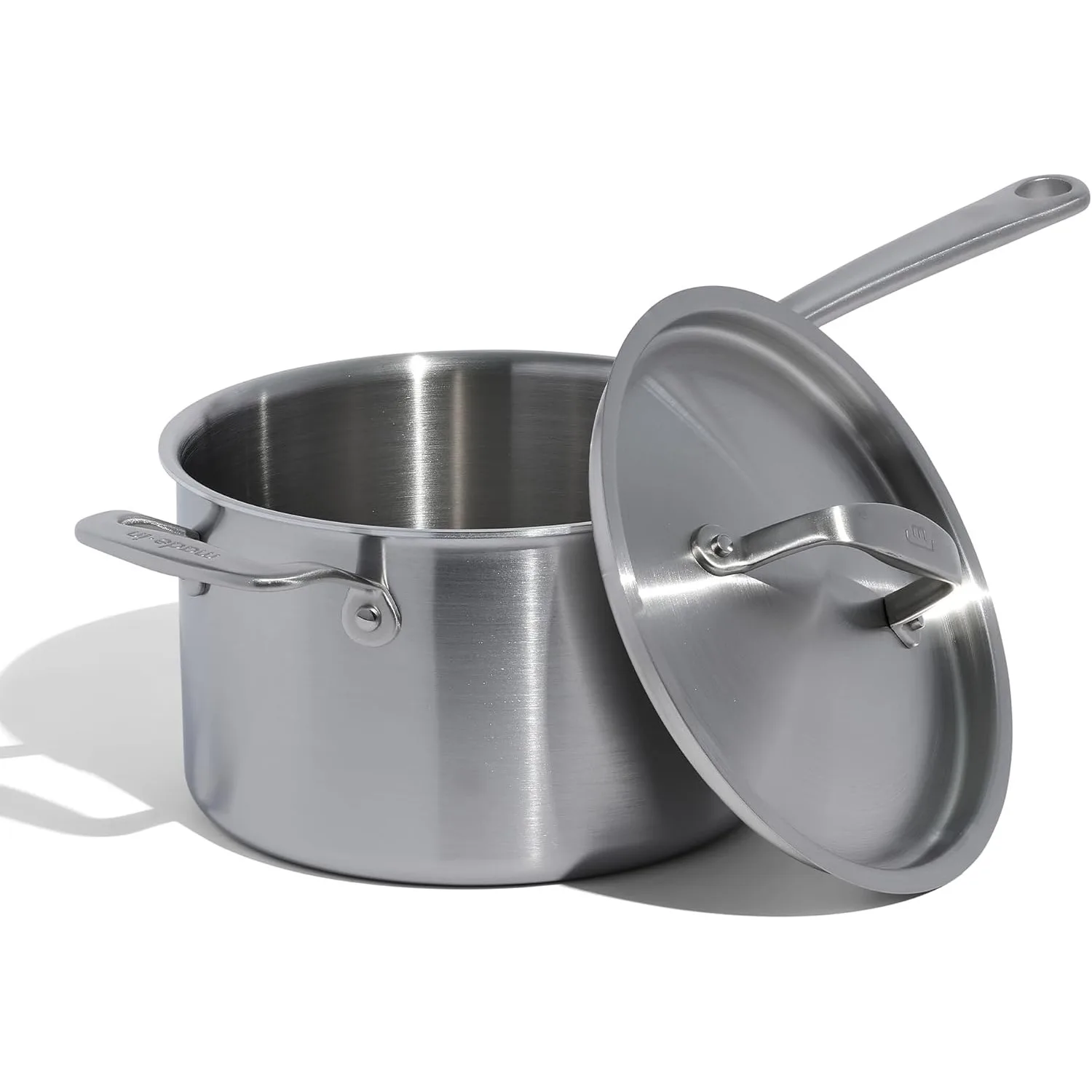 

Made in Cookware 4 Quart Stainless Steel Saucepan with Lid 5 Ply Clad Sauce Pan Professional Induction Compatible