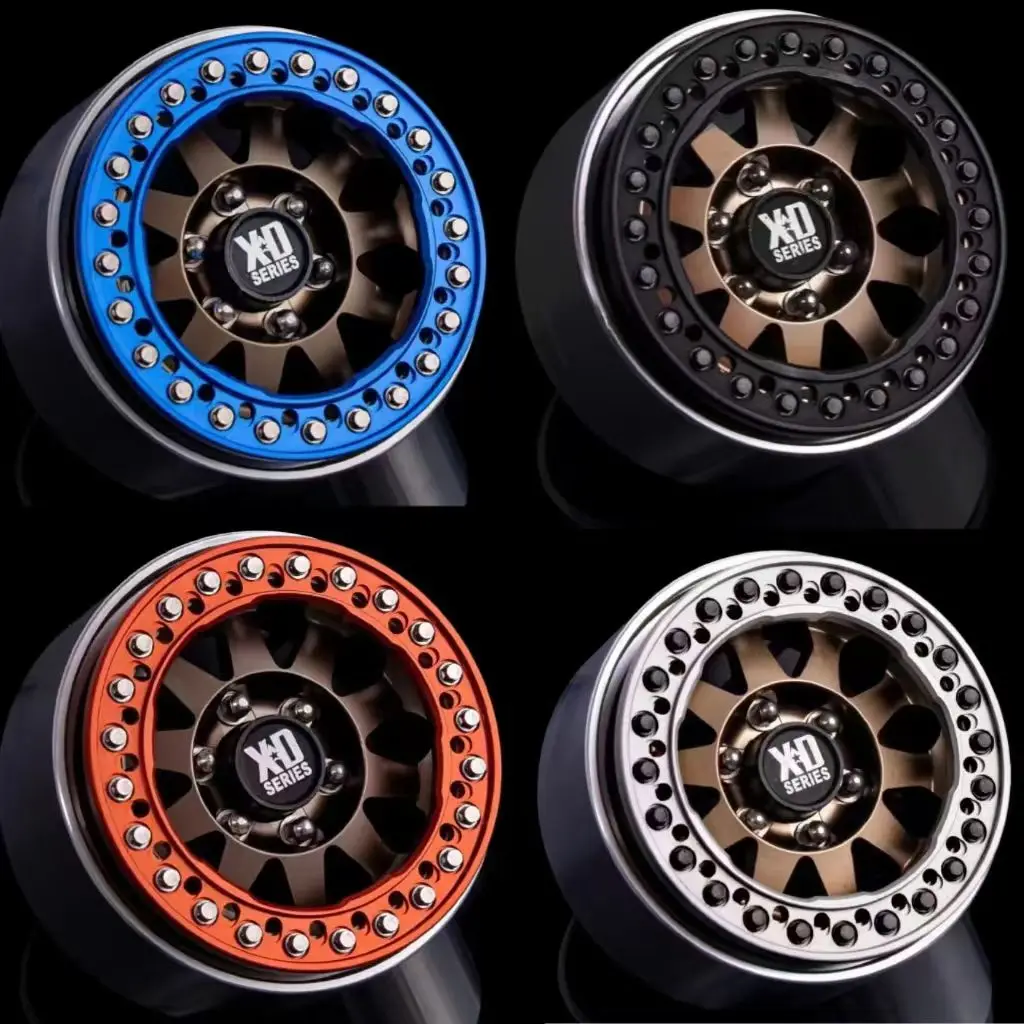 

4PCS 1.9 Inch Water Drop Metal Wheel Hub for 1/10 RC Crawler Car TRX4 Defender AXIAL SCX10 RC4WD D90 Jeep Chevrolet K10 TF2 TRX6