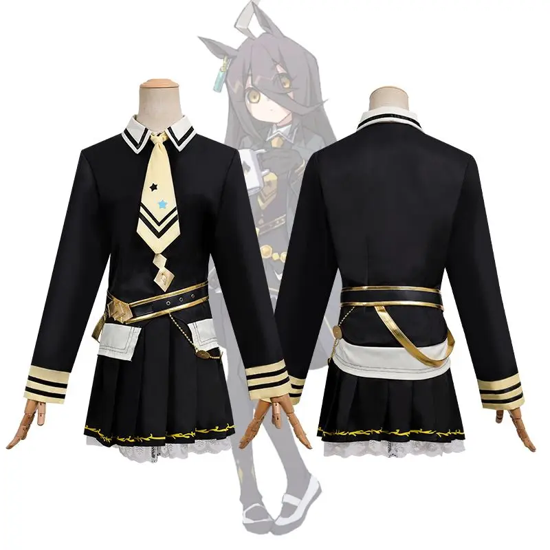 IN STOCK S-2XL Umamusume Manhattan Cafe Cosplay Costume with Wig Tail Game Uma Musume Cosplay Halloween Party Outfits for Women view 5