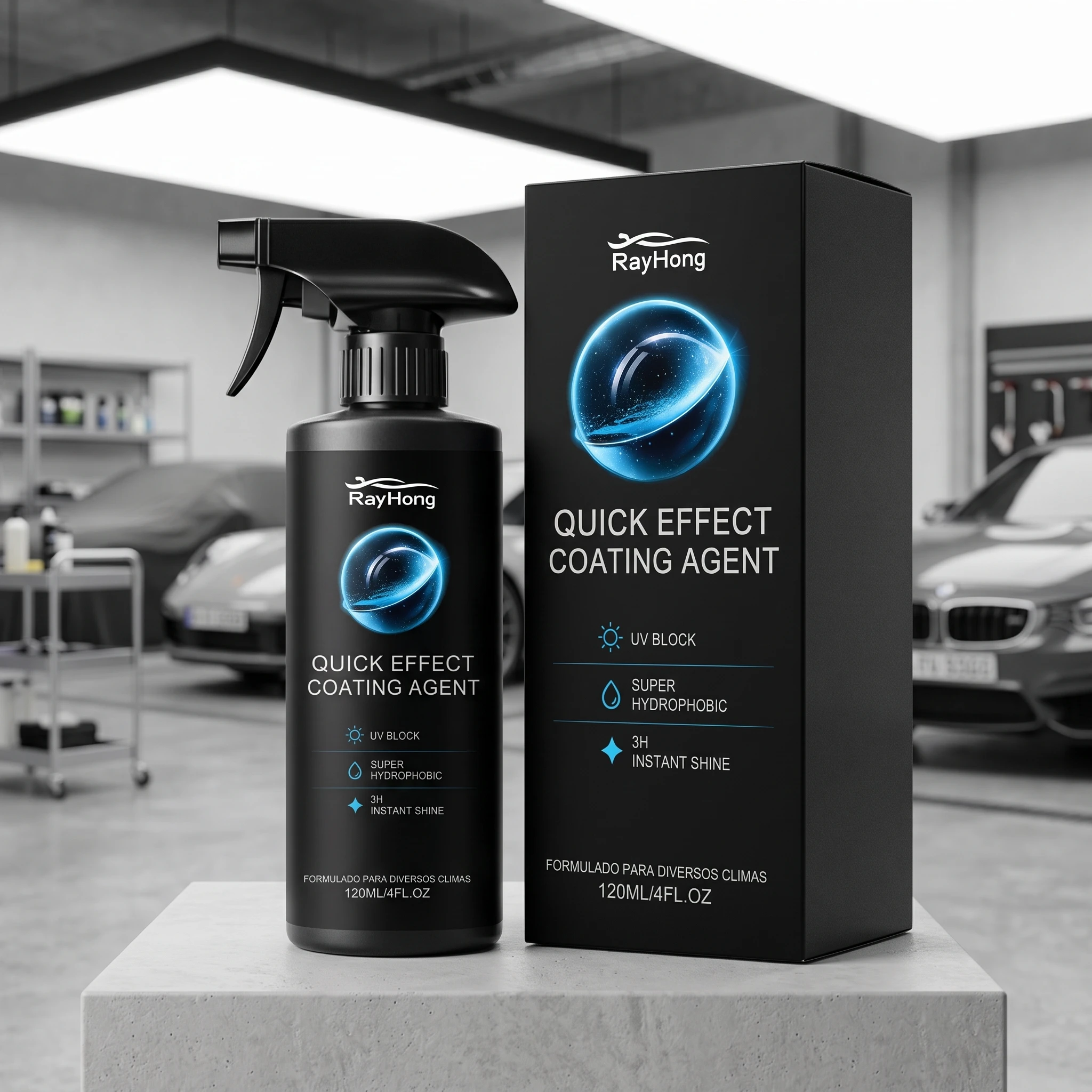 automotive ceramic spray, strong hydrophobic mirror gloss, simple construction 3H protective and anti-fouling spray