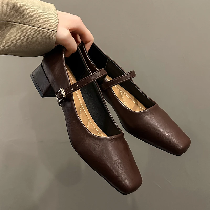 

Women's Slip-on Flats Square Toe Elegant Ladies Slim Daily Shoes for Woman 2025 Autumn