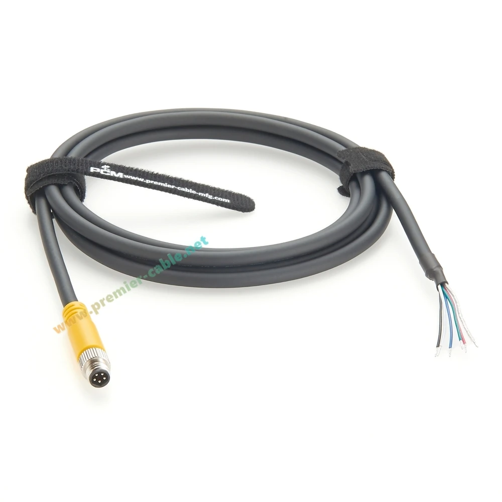 M8 5Pin B Code GPIO Power I/O Trigger Cable High Flex Industrial Camera Cable CCB-M8IO-02 CCB-M8IO-05 Compatible Cognex in Sight