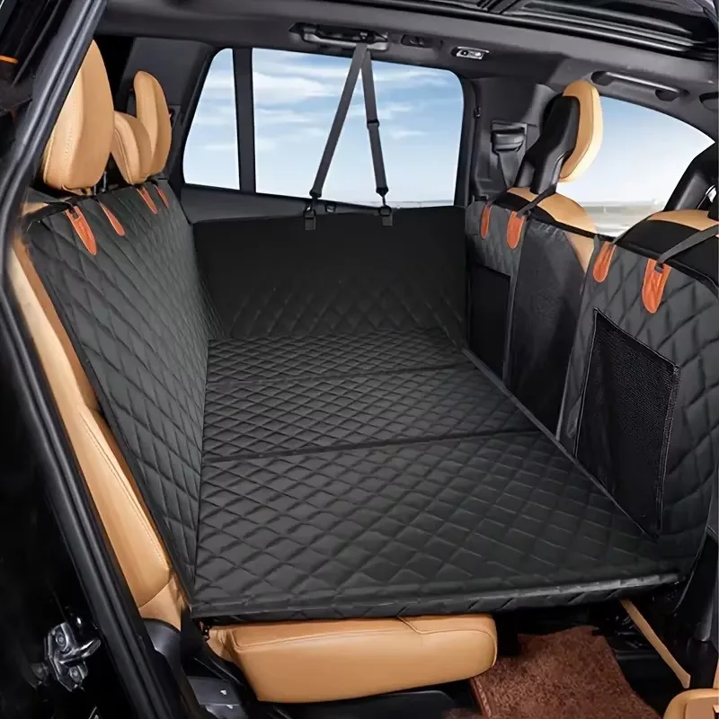 

Rear Seat Extender Dog Hammock for Dog Car Backseat with Hard Bottom Dog Car Seat Bed Waterproof Storage Bag