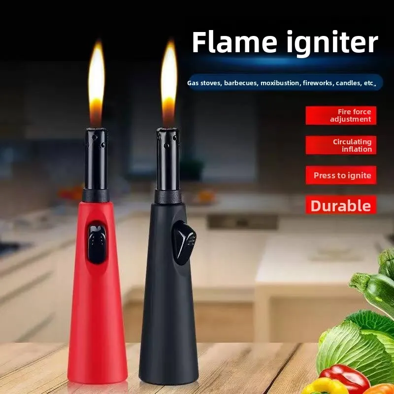 

Оптовая продажа, свеча и ароматическая лампа для благовоний, зажигалка, многоразовая бутановая газовая зажигалка с открытым пламенем, ветрозащитный воспламенитель, аксессуары для курения