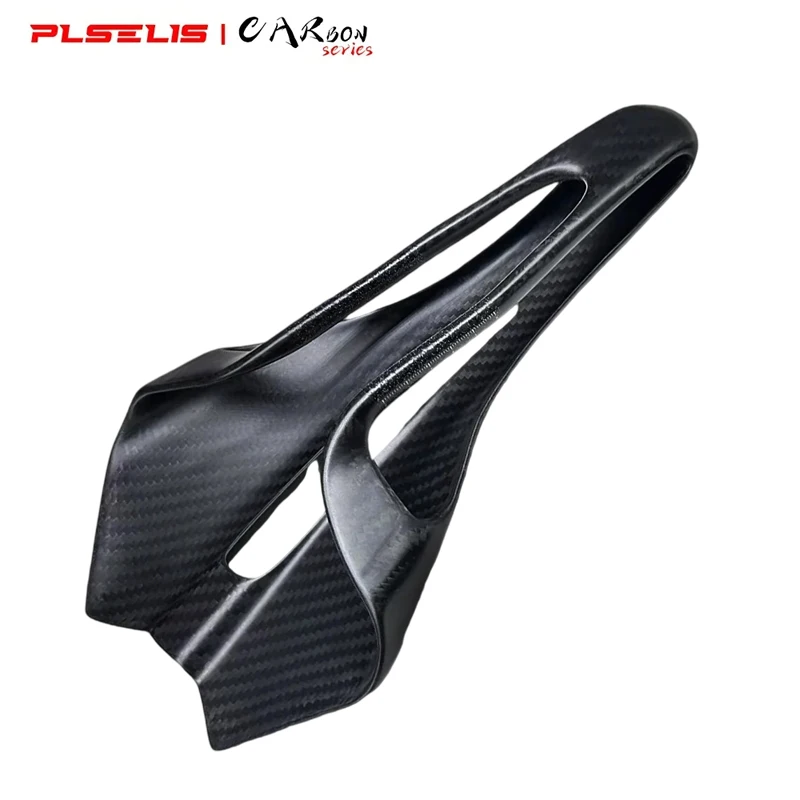 

PLSELIS road car high-end carbon fiber lightweight short nose breathable hollow hot selling leather surface Q elastic saddle