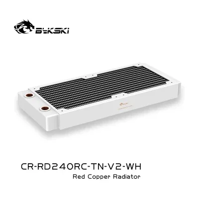 Imagem -04 - Bykski-radiador de Cobre Completo para pc Refrigerador de Água Suporte Dissipador de Calor Branco 120 mm 240 mm 360 mm 480 mm g1 12cm Ventilador 30 mm