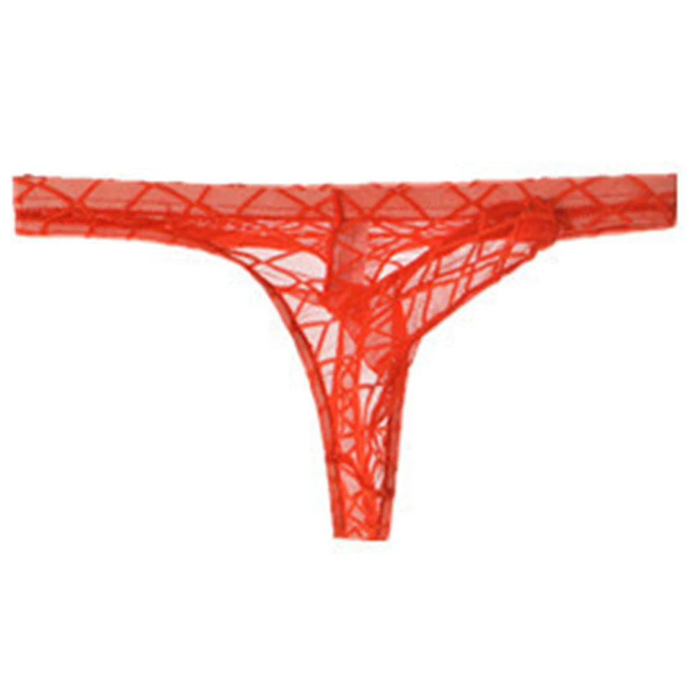 

For Nightwear Men\\'s T Back Breathable Underpants Applicable For Night Low Waist Design Regular Length Sexy Style