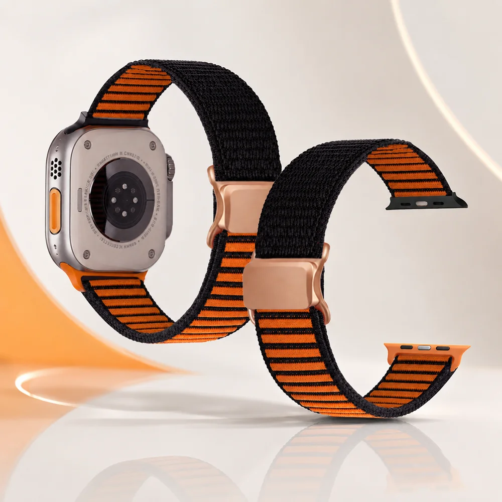 Magnetic Band for Apple Watch Band 40mm 41mm 38mm 46mm 44mm 45mm 42mm 49mm Nylon Strap correa for Iwatch Series12 11 10 9 8 7 6