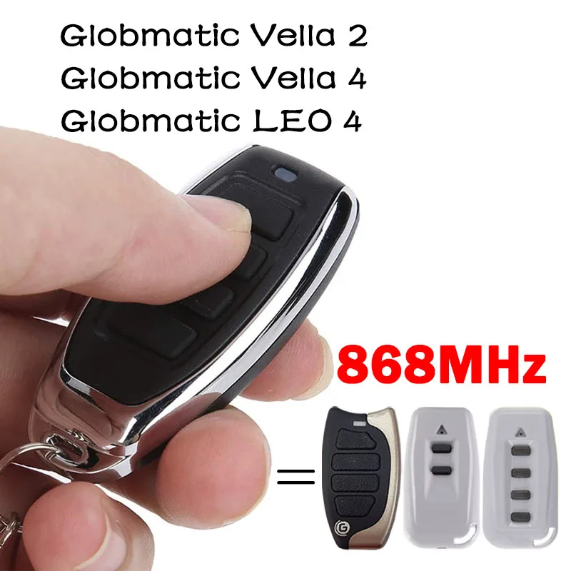 Globmatic 868MHz جهاز التحكم عن بعد المتوافق Vella 2 Vella 4 Vella2 Vella4 LEO 4 رمز المتداول باب المرآب / جهاز التحكم عن بعد للبوابة