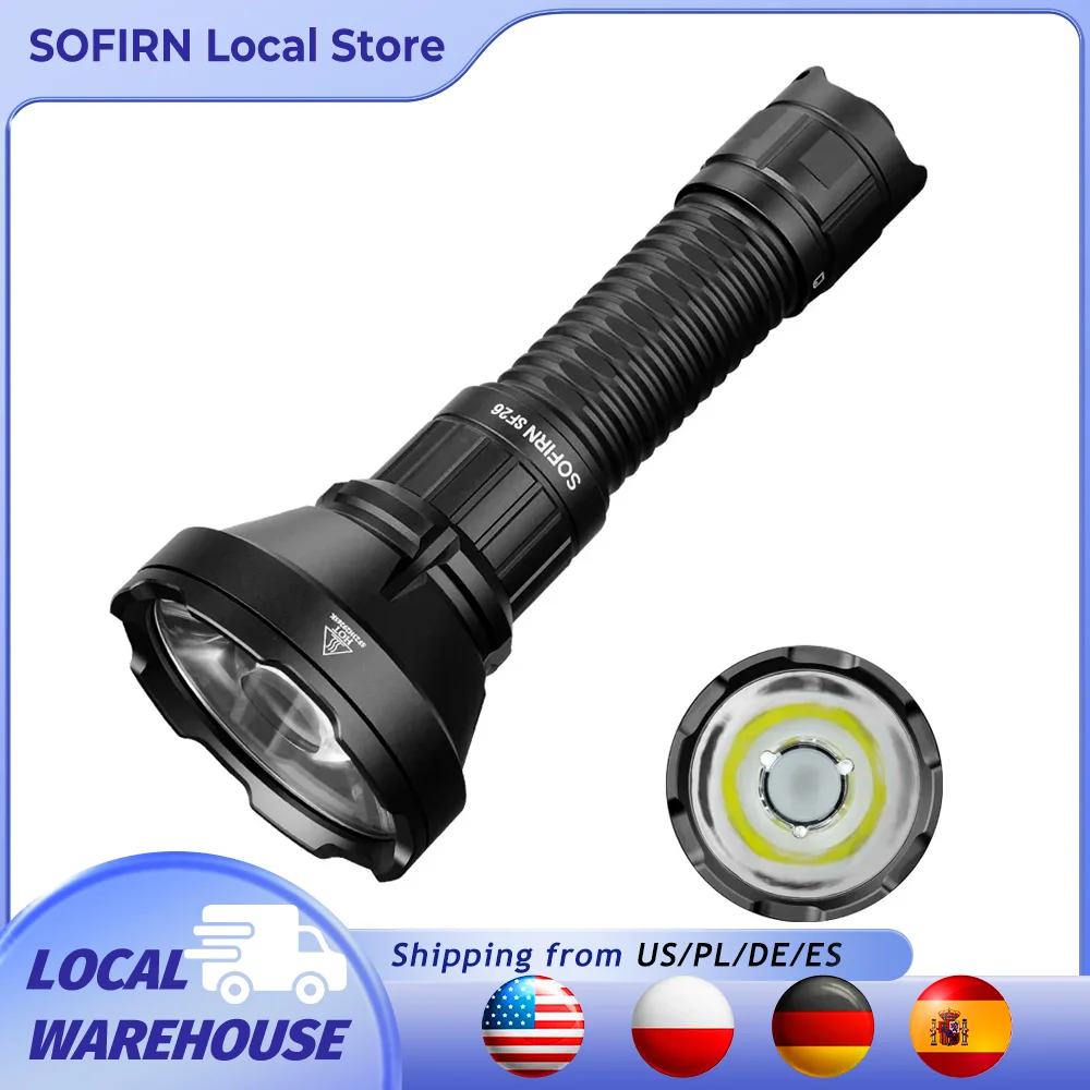 Sofirn SF26 2000lm SFT40 LED 6000K Tactical Flashlight Type-C Rechargeable Protable Powerful 21700 Torch Camping EDC Flashlight