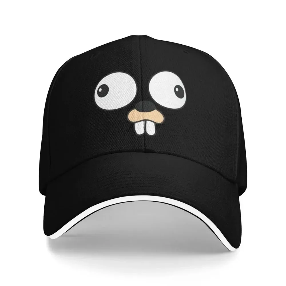 Golang Gopher Go Face Baseball Caps Aktivitäten Snapback Hut Männer Frauen Hüte