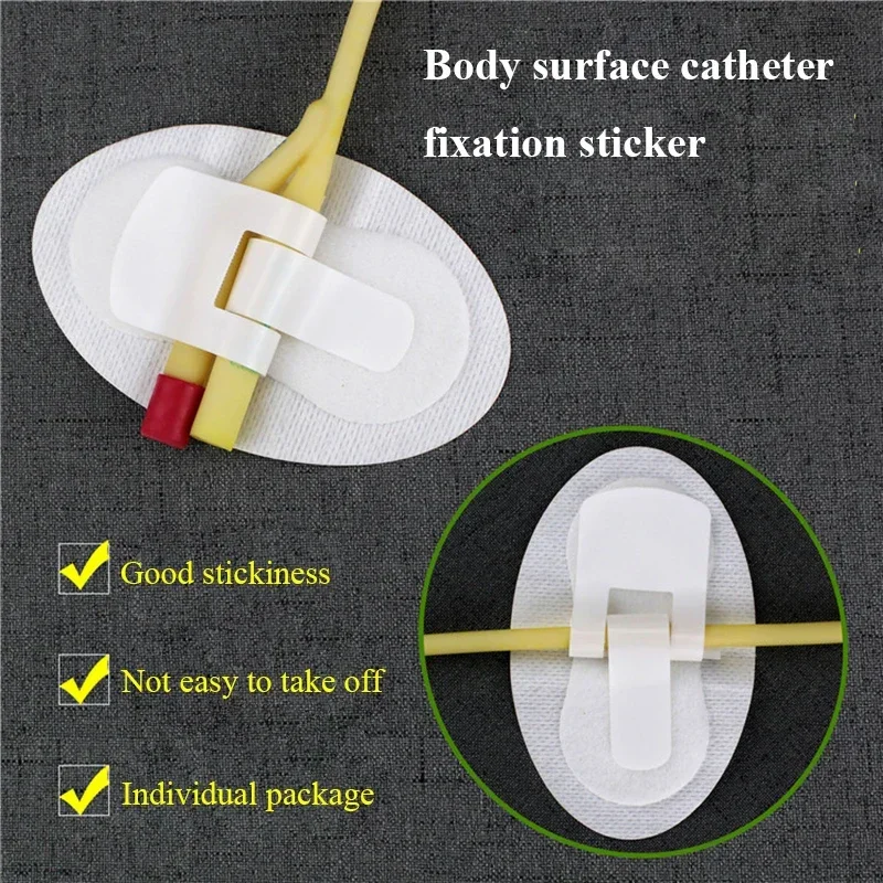 Medical Body Surface Catheter Fixing Device Breathable Non-woven Drainage Tube Urinary Foley Catheter Fixing Patch Sticker