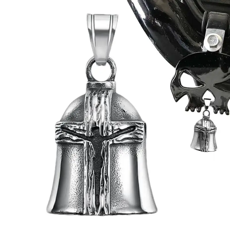 Motorcycle Guardian Bell Stainless Steel Keychain Guardian Bell Portable Novelty Riders Bell Dangling Decoration For Road