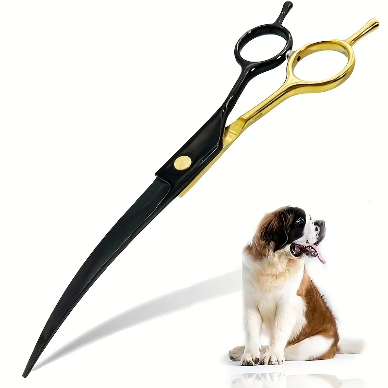 Curved Dog Grooming Scissors , Professional Pet Curved Scissors Dog Scissors Cat Curved Scissors
