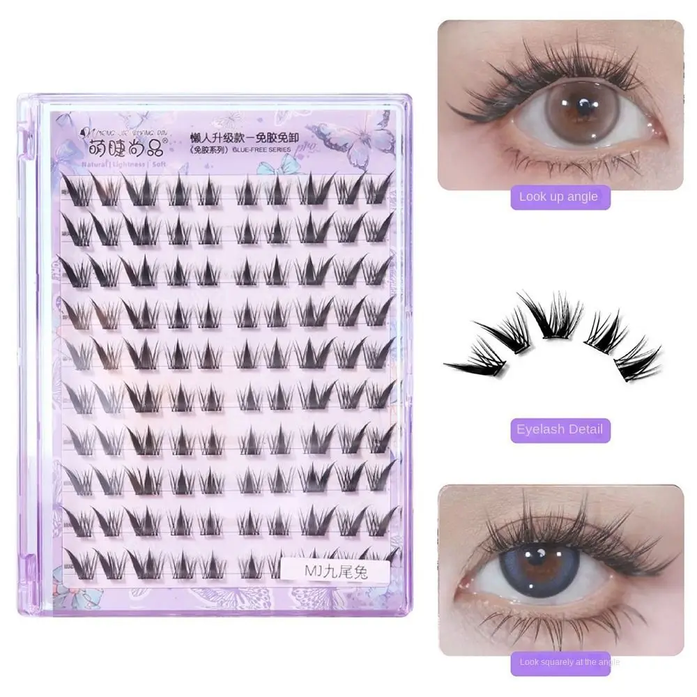 

Glue-Free 100 Clusters Lashes 3D Natural Thick Segmented Eyelashes Bundles Soft Lashes Extension Cross-Cluster Eyelashes