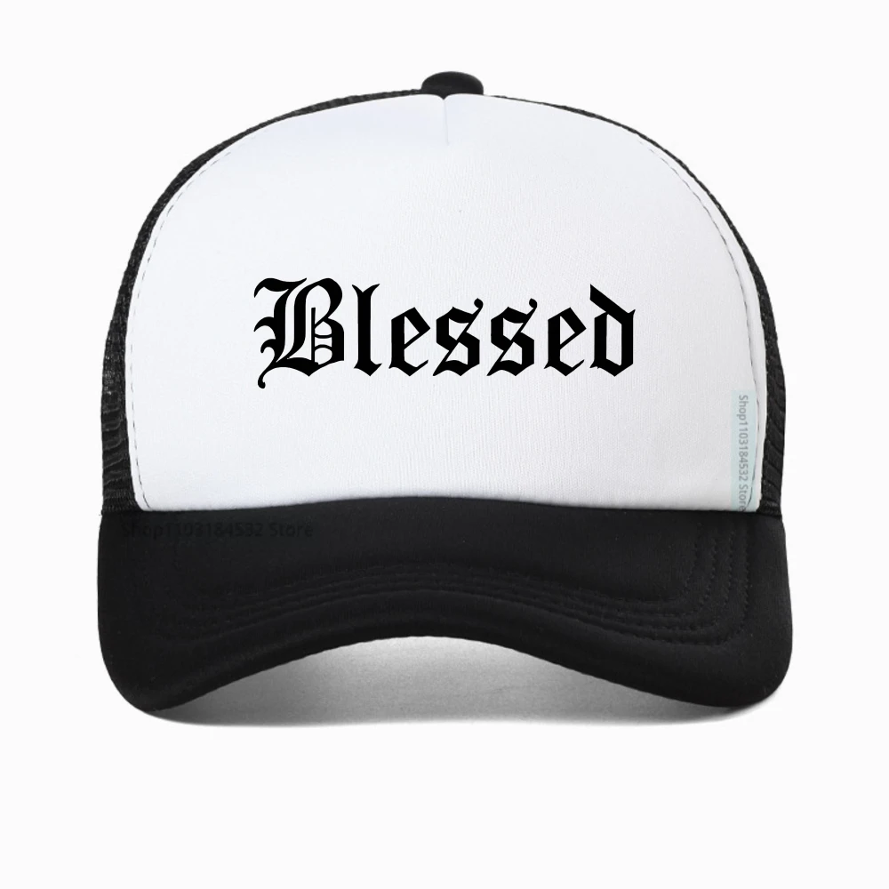 

Blessed Creativity Letter baseball cap Women Street Casual printed summer mesh sun hat fashion Breathable snapback hats
