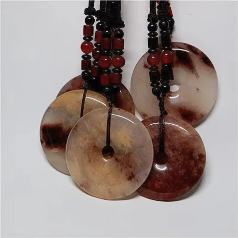 جديد الكوارتز اليشم السلامة المشبك قلادة مجوهرات اكسسوارات منحوتة باليد الحظ تميمة قلادة #3