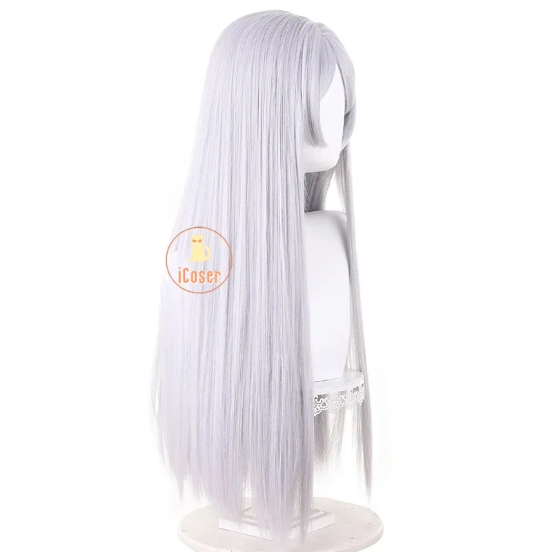 Frieren Cosplay Wig Anime Frieren Beyond Journey's End Light Purple Long Hair Ears Earrings Halloween Party for Women Props Cos